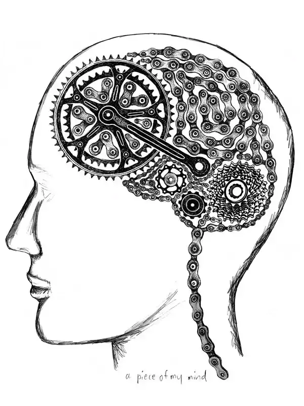 Bike Brain Men's T shirt - Image 2