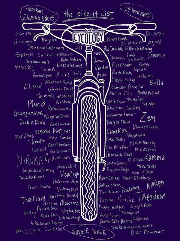 Bike It List Men's T shirt Navy - Image 2