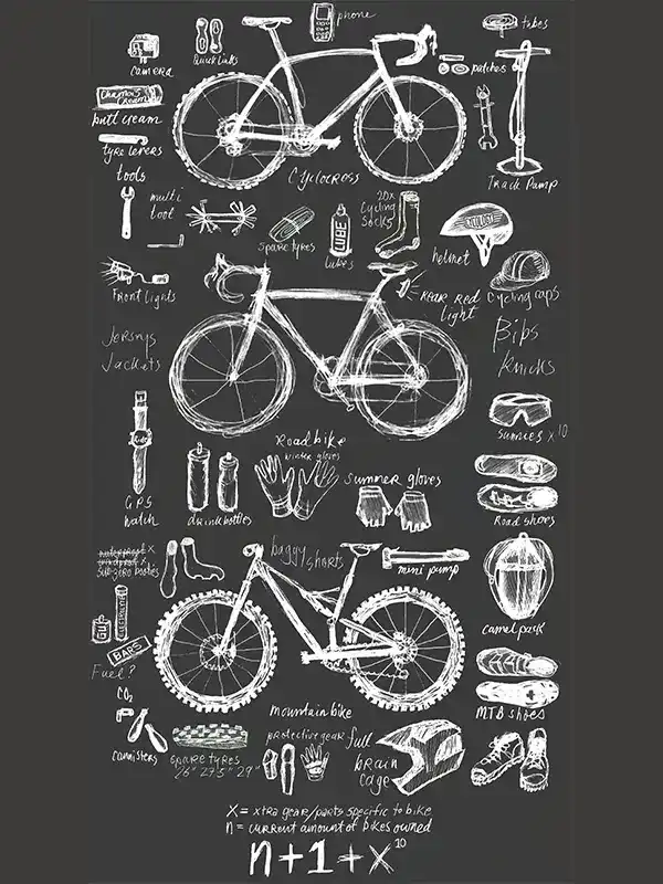 Bike Maths Men's T-shirt Charcoal - Image 2