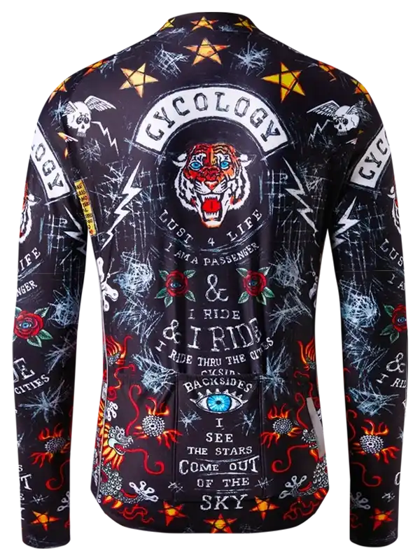 City of Angels Men's Winter Long Sleeve Jersey Black - Image 2