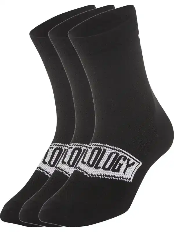Cycology Reflective Cycling Socks Black - 3 Pack