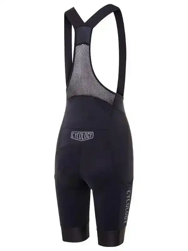 Women's Cargo Bib Shorts Black - Image 2
