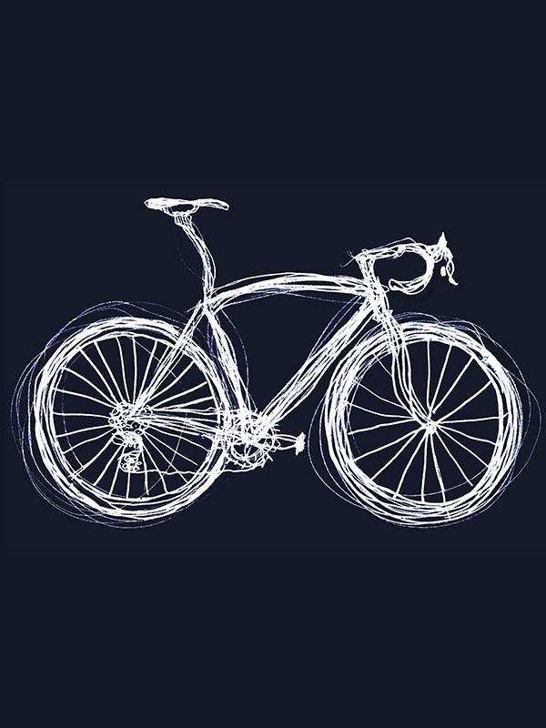 Just Bike Men's T-shirt Navy - Image 2