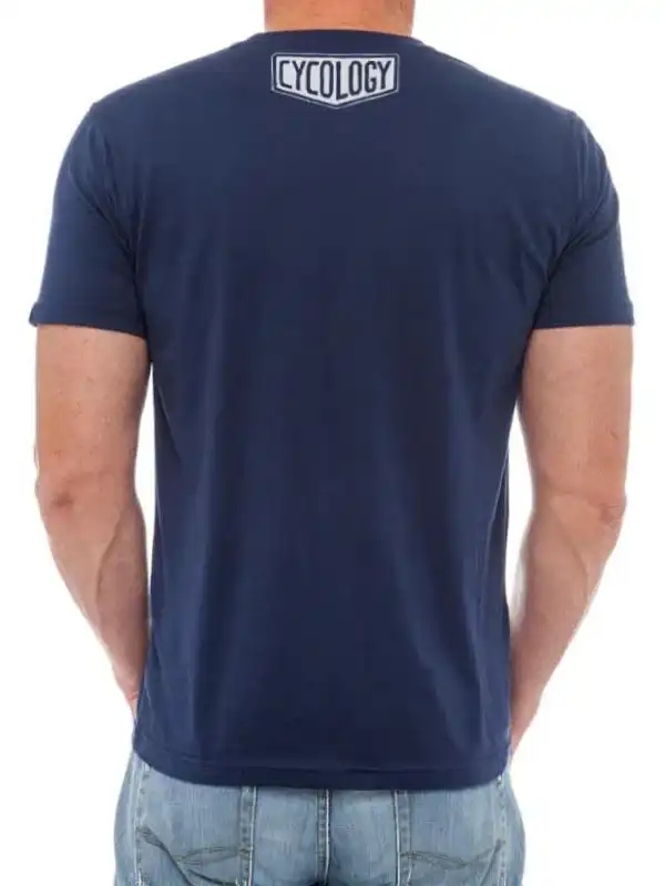 Just Bike Men's T-shirt Navy - Image 3