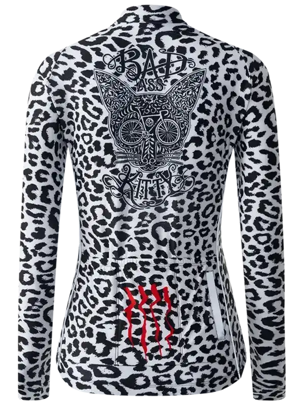 Kitty Women's Winter Long Sleeve Jersey White - Image 2