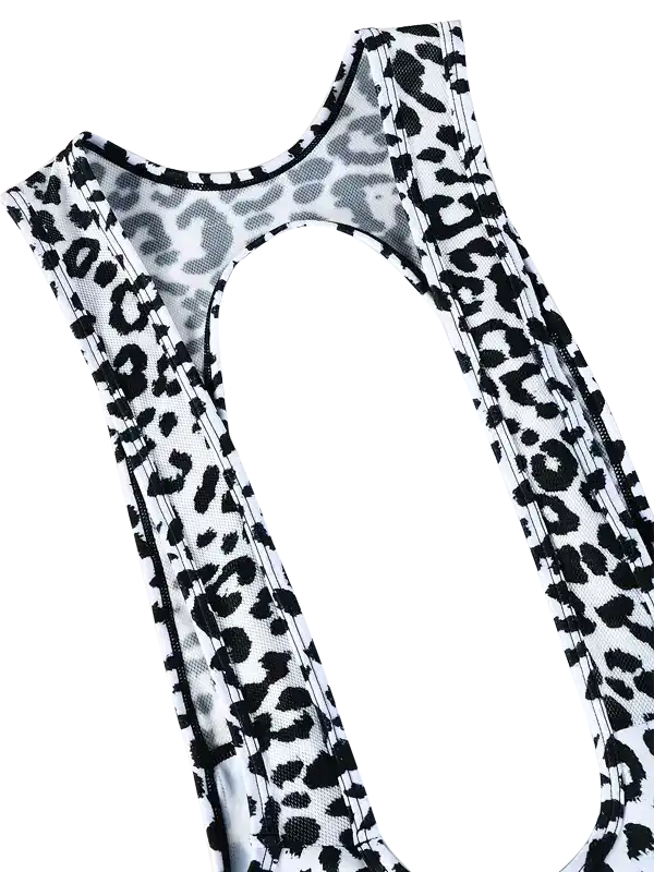 Women's Kitty Quick Pee Bib Shorts White - Image 3