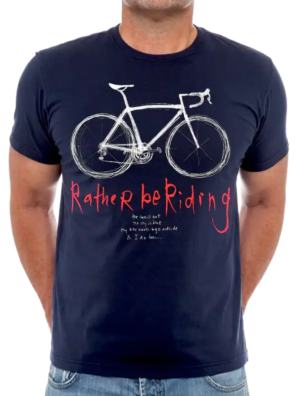 Rather Be Riding Men's T shirt Navy
