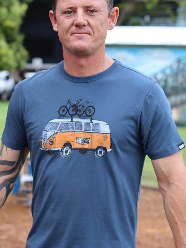 Road Trip MTB Men's T-shirt Blue - Image 7