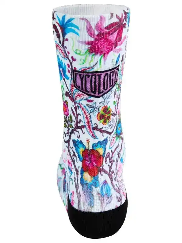 Secret Garden Cycling Socks White - Image 2