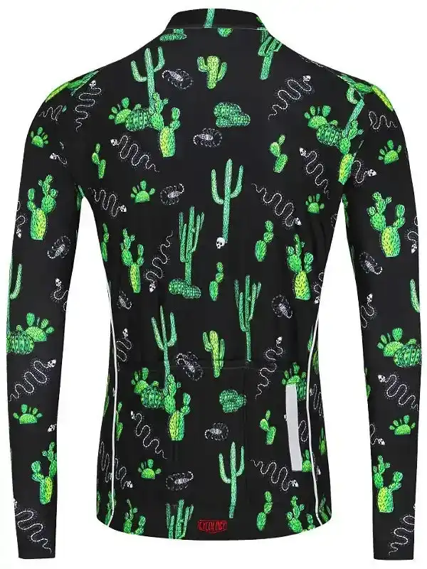 Totally Cactus Men's Winter Long Sleeve Jersey - Image 2