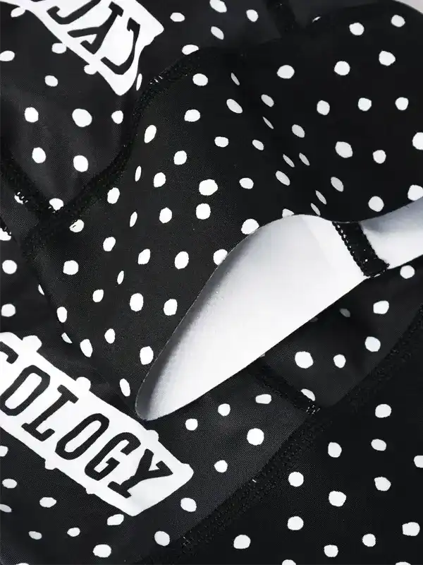 Women's Polka Dot Quick Pee Bib Shorts - Image 5
