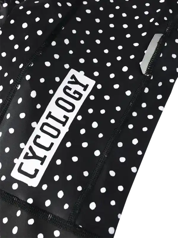 Women's Polka Dot Quick Pee Bib Shorts - Image 6